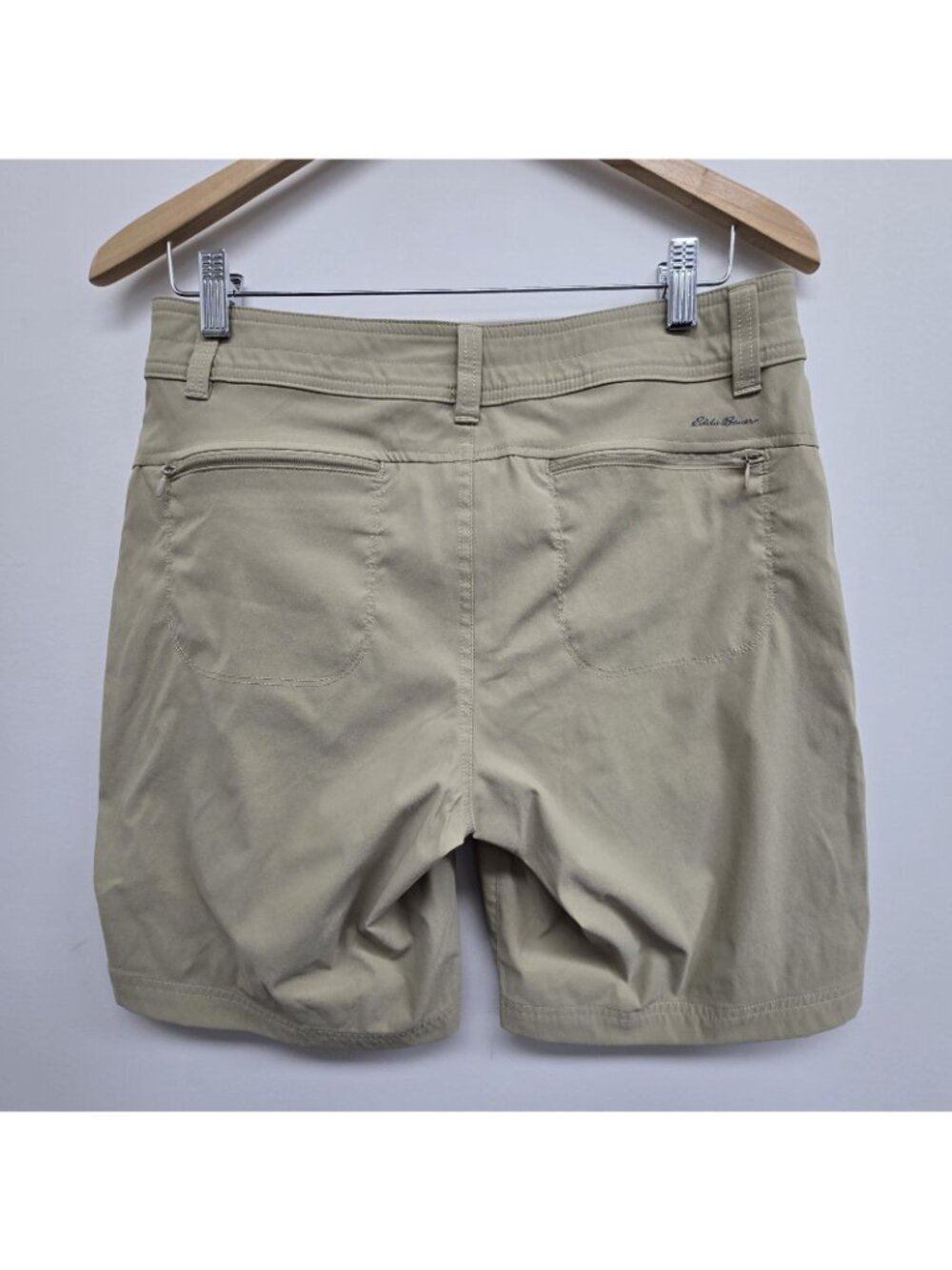 Eddie Bauer Roll Tab Bermuda Shorts Size 8 Outdoor Hiking Gorpcore Stretch EUC - Picture 2 of 8